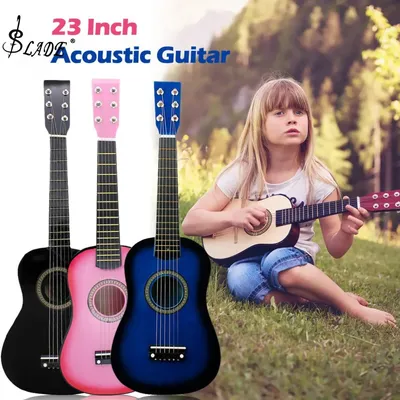SLADE – Guitare acoustique en tilleul de 58 cm pour enfant ou débutant instruments de musique avec