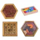 Puzzle de planche en bois pour enfants jouets de jeu Tangram jouets pour adultes et enfants