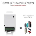 Récepteur de télécommande SOMMER pour garage 2 CH 12 V 24V AC DC récepteur de télécommande