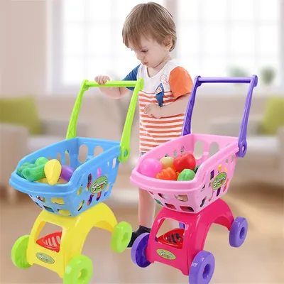 Jouets de chariot d'épicerie de supermarché pour des enfants jouets de chariot pour des filles