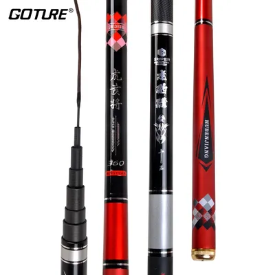 Goture-Canne à pêche télescopique super résistante en carbone accessoire pour pêcher la carpe
