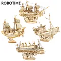 Robotime Maquette de Bateau en Bois pour Enfant Puzzle de Navire en 3D Jouet pour Fille Cadeau