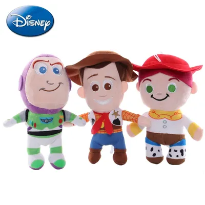 Peluche de dessin animé Disney Toy Story 4 poupées en peluche personnages de Woody Jessie Buzz