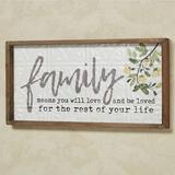 Family Means Love Wall Plaque White , White
