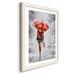 Mercer41 City Shopping III - Picture Frame Painting Print on Paper in Gray/Red | 31.5 H x 23.5 W x 1.5 D in | Wayfair