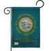 Breeze Decor South Dakota Americana States Impressions Decorative Vertical 2-Sided 1'5 x 1 ft. Garden Flag in Blue/Yellow | Wayfair