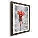 Mercer41 City Shopping III - Picture Frame Painting Print on Paper in Gray/Red | 31.5 H x 23.5 W x 1.5 D in | Wayfair