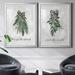 The Holiday Aisle® Sprig of Christmas Time - 2 Piece Painting Print Set Paper, Solid Wood in Gray/Green | 36.5 H x 53 W x 1.5 D in | Wayfair
