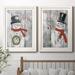 The Holiday Aisle® Let It Snow Snowman - 2 Piece Textual Art Print Set Paper, Solid Wood in Gray/Green/White | 31.5" H x 47" W x 1.5" D | Wayfair