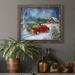 The Holiday Aisle® Christmas Delivery - Picture Frame Painting Print on Canvas Canvas, Solid Wood in Blue/Green/Red | 20 H x 17 W x 1.5 D in | Wayfair