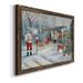 The Holiday Aisle® Santa's Hideaway-Premium Framed Canvas - Ready To Hang Canvas, Solid Wood in Gray/Red/White | 31 H x 44 W x 1 D in | Wayfair