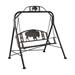 Loon Peak® Champlin Bison Porch Swing w/ Stand Metal in Brown | 66 H x 63 W x 50 D in | Wayfair 34BC43FD5F30477DBA1C1671C1F55A53