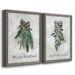 The Holiday Aisle® Sprig of Christmas Time - 2 Piece Picture Frame Graphic Art Print Set Canvas, in Black/Green/White | 27.5 H x 37.5 W in | Wayfair