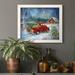 The Holiday Aisle® Christmas Delivery - Picture Frame Painting Print on Canvas Canvas, Solid Wood in Blue/Green/Red | 24 H x 18 W x 1.5 D in | Wayfair