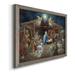 The Holiday Aisle® The Nativity - Painting Print on Canvas, Solid Wood in Blue/Brown | 31.5 H x 23.5 W x 1.5 D in | Wayfair