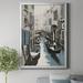 Winston Porter Venice II by J Paul - Picture Frame Painting Print on Canvas Canvas, Solid Wood in Blue/Gray | 30.5 H x 22.5 W x 1.5 D in | Wayfair