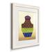 Bungalow Rose Zen Succulent II - Picture Frame Painting Print on Paper in Blue/Brown/Green | 24 H x 18 W x 1.5 D in | Wayfair