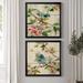 Lark Manor™ Birds & Blossoms I - 2 Piece Picture Frame Painting Print Set Canvas, Solid Wood in Blue/Green/Pink | 34.5 H x 69 W x 1.5 D in | Wayfair