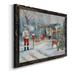 The Holiday Aisle® Santa's Hideaway-Premium Framed Canvas - Ready To Hang Canvas, Solid Wood in Gray/Red/White | 31.5 H x 23.5 W x 1.5 D in | Wayfair