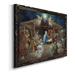 The Holiday Aisle® The Nativity - Painting Print on Canvas, Solid Wood in Blue/Brown | 31 H x 44 W x 1 D in | Wayfair