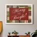 The Holiday Aisle® Merry & Bright - Graphic Art Print on Canvas Canvas, Wood in Green/Red/White | 31.5 H x 23.5 W x 1.5 D in | Wayfair