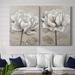 Lark Manor™ "Soft White I" 2-Piece Painting Print Set Canvas in Brown/Gray/White | 12 H x 16 W in | Wayfair 69E9242965224EF5A0CF31C1C7379110