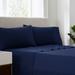 Serta Simply Clean Antimicrobial Microfiber Sheet Set Polyester in Blue/Navy | Full | Wayfair HZT018AENNVY