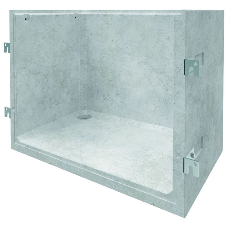 ACO Betonlichtschacht für druckwasserdichte Montage auf Dämmung, 2200 mm, 2050 mm,600 mm,80 mm Image