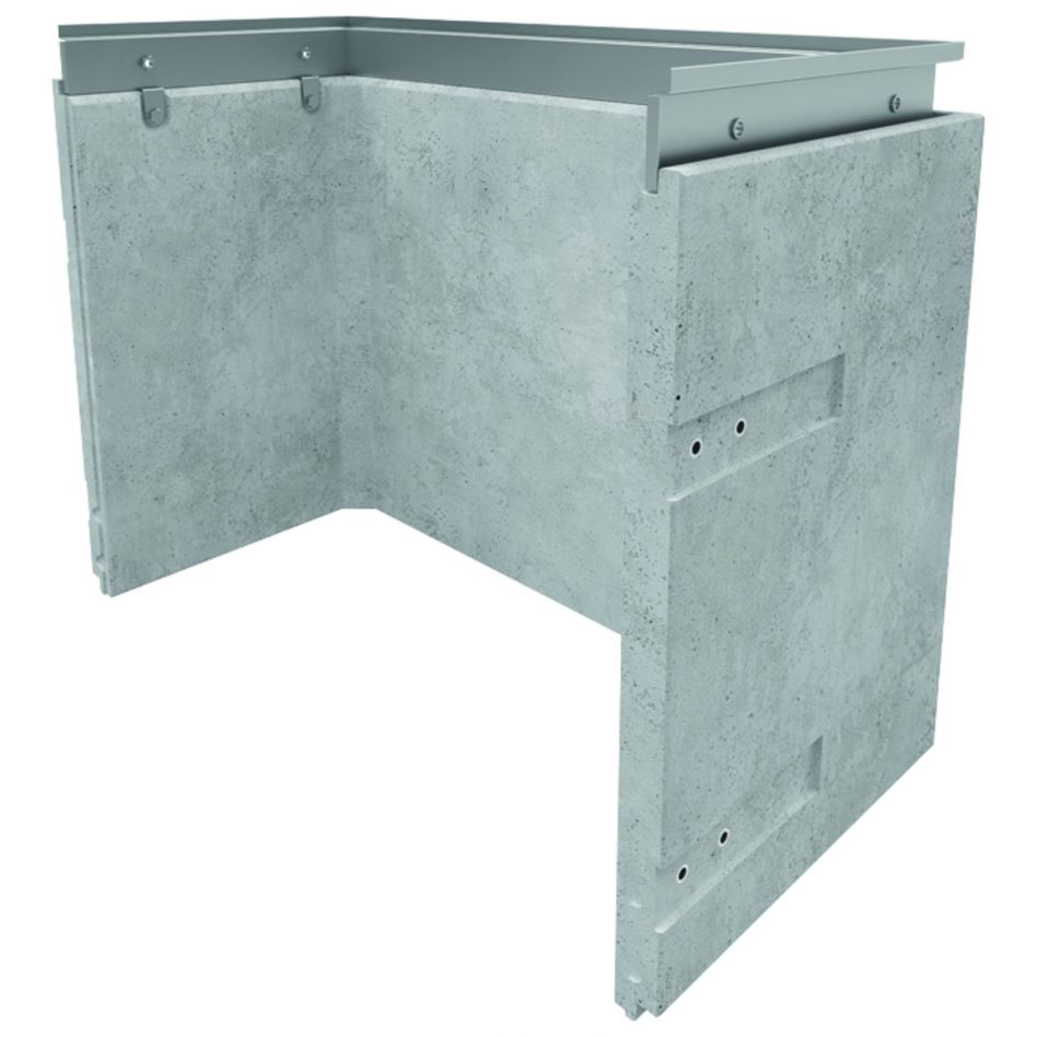 ACO Stahlaufsatz verzinkt Silber für Betonlichtschacht, 800x1270 mm, 200 mm Image