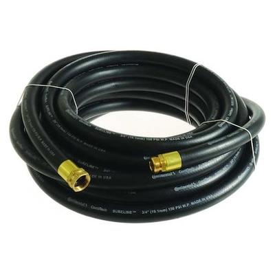 CONTINENTAL CWH075-100MF-G 3/4 in ID x 100 ft L Garden Hose, EPDM Tube, Black,