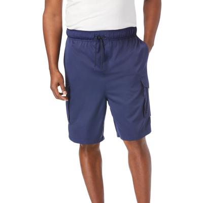 Men's Big & Tall 8" Flex Cargo Swim Trunks by KS Island in Navy (Size 7XL)