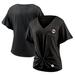 "Women's Fanatics Branded Black San Francisco Giants Sport Resort Script Washed Tie Front V-Neck T-Shirt"