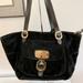 Michael Kors Bags | Michael Kors E-1205 Hudson Downtown Black Suede | Color: Black/Gold | Size: Os