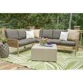 Birch Lane™ Grifton 2 Piece Rattan Sectional Seating Group w/ Cushions | Outdoor Furniture | Wayfair 2F8408B1F42747598DD5C90F87791117