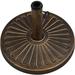 Arlmont & Co. Autumm Outdoor Patio Heavy Duty Market Umbrella Base Stand Plastic/Resin in Brown | 13 H x 17.5 W x 17.5 D in | Wayfair