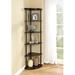 Three Posts™ Teen Katelyn 71.75" H x 15.75" W Corner Bookcase Wood in Brown | 71.75 H x 15.75 W x 15.75 D in | Wayfair