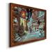 The Holiday Aisle® Paris Christmas - Painting Print on Canvas, Solid Wood in Blue/Brown/Red | 31.5 H x 23.5 W x 1.5 D in | Wayfair