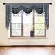 ELKCA Grey Chenille Window Curtains Valance for Living Room Waterfall Valance for Bedroom, Window Treatment,Rod Pocket(W98Inch, 1 Panel)