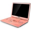 CHANG Portable DVD Player,19-inch Large CD Screen Mobile DVD Player 5 Hours Long Standby,Support MP5 RMVB Format Digital HD LED LCD,Pink