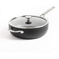 KitchenAid Forged Hardened Non Stick 28 cm/4.6 Litre Sauté Pan with Helper Handle and Lid, Induction, Oven Safe, Black