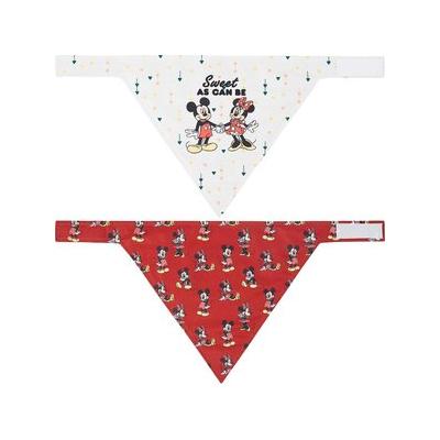 "Disney Mickey Mouse & Minnie Mouse "Sweet As Can Be" Reversible Dog & Cat Bandana, X-Small/Small"