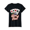 Damen King of Poker Chips Karten mit Würfel & Joker Casino Damen T-Shirt