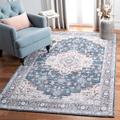 Blue/Red 48 x 0.43 in Indoor Area Rug - Charlton Home® Buckleyjr Oriental Handmade Tufted Light Area Rug Polyester/Cotton | 48 W x 0.43 D in | Wayfair