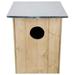 Gracie Oaks Karbach Tawny Owl Box 24 in x 19 in x 19 in Birdhouse Wood/Metal in Brown | 24 H x 19 W x 19 D in | Wayfair