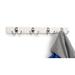 Gracie Oaks Stratford 4 Double Hook Wall Mounted Coat Rack Wood/Metal in Gray/White | 2.875 H x 24 W x 3.625 D in | Wayfair