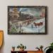 The Holiday Aisle® Christmas Train - Painting Print on Canvas, Solid Wood in Brown/Gray/Red | 37.5 H x 27.5 W x 1.5 D in | Wayfair