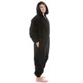 Camille Mens Plain Hooded Onesies S Black