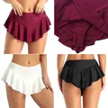 Mini jupe plissée métallisée pour femme jupe courte sexy micro jupe vêtements de danse 3