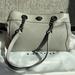 Coach Bags | Coach Edie Turnlock Shoulder Bag / Leather & Suede | Color: Gray | Size: 11.5”L X 7”W X 7.5”H