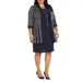 R & M Richards Women's Plus Size 2-Piece Metallic Jacquard Jacket Dress